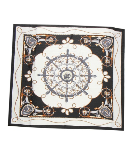 GLOBAL WORK(グローバルワーク)の「大判厚手スカーフ/985796(バンダナ/スカーフ・レディース・ホワイト/ベージュ/ブラック・FREE)」の4枚目の写真