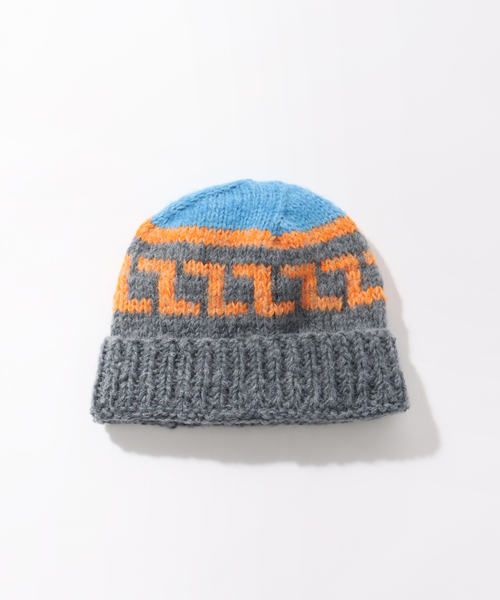 B.C STOCK（ベーセーストック）の「【SUBLiME / サブライム】 HANDKNIT PTN WT（ハット・メンズ・ベージュ/チャコールグレー/ブラック・FREE）」の2枚目の写真