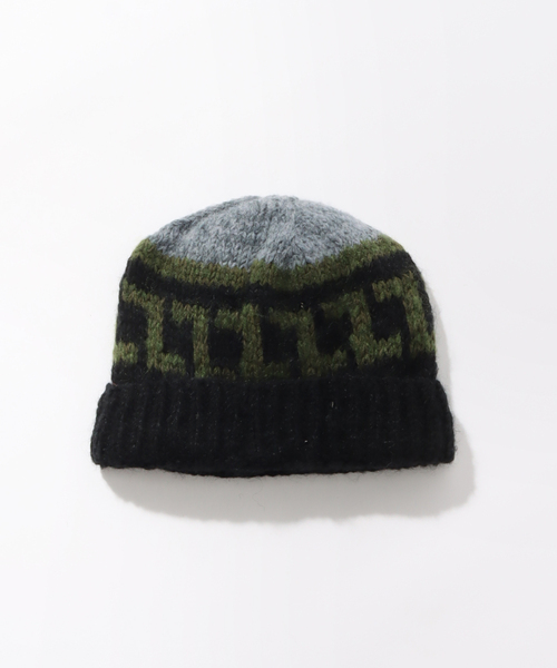 B.C STOCK（ベーセーストック）の「【SUBLiME / サブライム】 HANDKNIT PTN WT（ハット・メンズ・ベージュ/チャコールグレー/ブラック・FREE）」の9枚目の写真