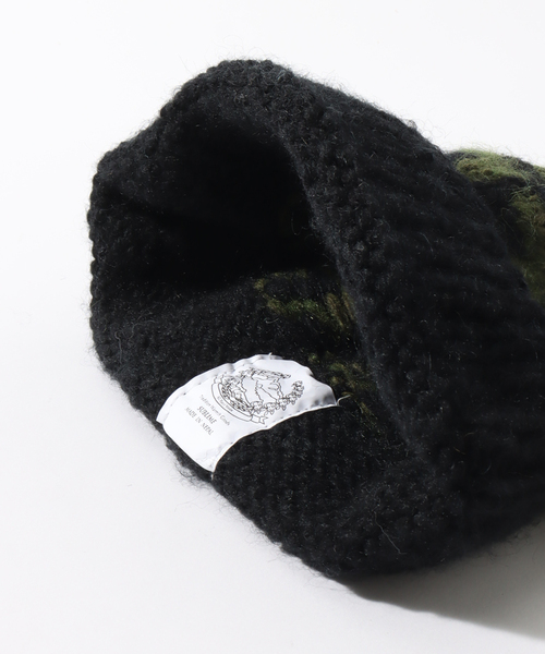 B.C STOCK（ベーセーストック）の「【SUBLiME / サブライム】 HANDKNIT PTN WT（ハット・メンズ・ベージュ/チャコールグレー/ブラック・FREE）」の6枚目の写真