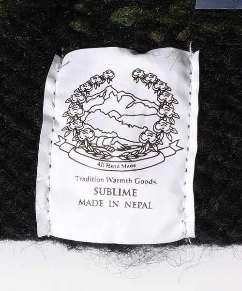 B.C STOCK（ベーセーストック）の「【SUBLiME / サブライム】 HANDKNIT PTN WT（ハット・メンズ・ベージュ/チャコールグレー/ブラック・FREE）」の4枚目の写真