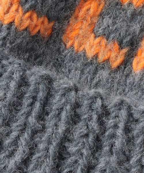 B.C STOCK（ベーセーストック）の「【SUBLiME / サブライム】 HANDKNIT PTN WT（ハット・メンズ・ベージュ/チャコールグレー/ブラック・FREE）」の11枚目の写真