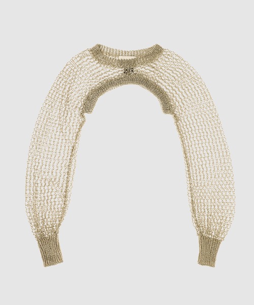 TAN（タン）の「DAZZLED KNITTED BOLERO（カーディガン/ボレロ・レディース・ブラック/シルバー/ブルー・FREE）」の3枚目の写真