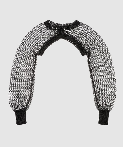 TAN（タン）の「DAZZLED KNITTED BOLERO（カーディガン/ボレロ・レディース・ブラック/シルバー/ブルー・FREE）」の8枚目の写真