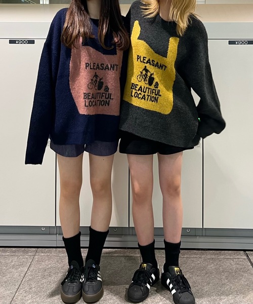 shesame(シーセム)の「ジャガードグラフィックニットプルオーバー(ニット/セーター・レディース・ブラウン/ネイビー/チャコール・MEDIUM/LARGE)」の7枚目の写真