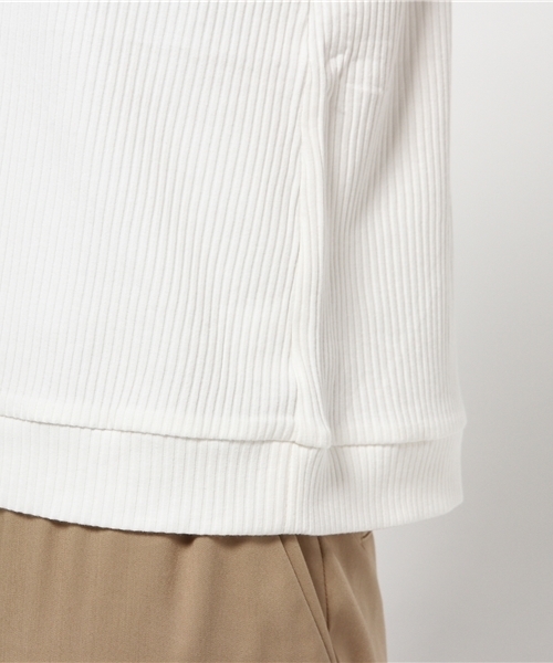 mystic（ミスティック）の「袖シフォンテレコTシャツ（Tシャツ/カットソー・レディース・オフホワイト/グレー/ブラック/ネイビー・ﾌﾘ-）」の10枚目の写真