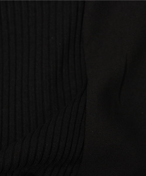 mystic（ミスティック）の「袖シフォンテレコTシャツ（Tシャツ/カットソー・レディース・オフホワイト/グレー/ブラック/ネイビー・ﾌﾘ-）」の13枚目の写真