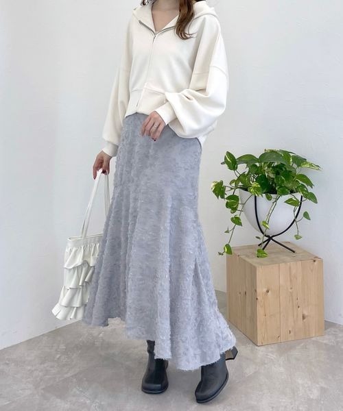 mysty woman（ミスティウーマン）の「ダブルZIPフーディ　101955（パーカー・レディース・ブラック/ライトピンク/オフホワイト/グリーン・FREE）」の5枚目の写真