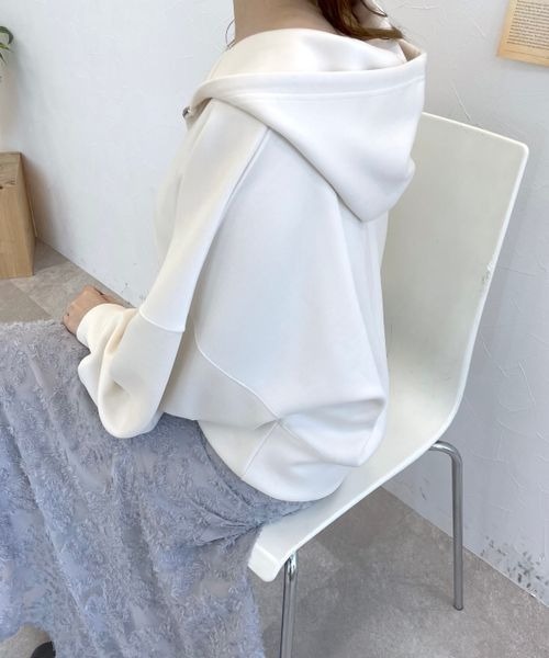 mysty woman（ミスティウーマン）の「ダブルZIPフーディ　101955（パーカー・レディース・ブラック/ライトピンク/オフホワイト/グリーン・FREE）」の7枚目の写真