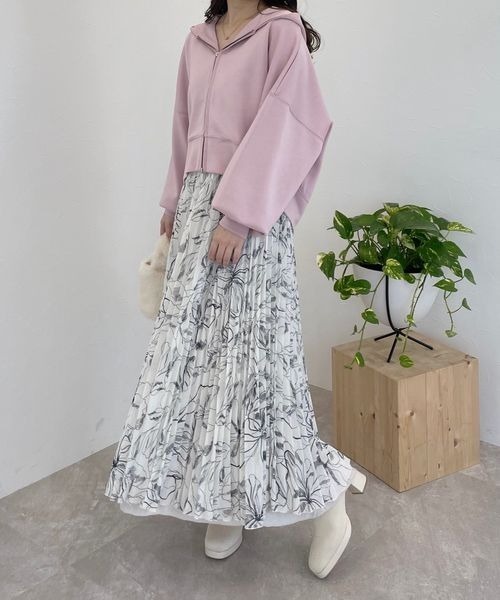 mysty woman（ミスティウーマン）の「ダブルZIPフーディ　101955（パーカー・レディース・ブラック/ライトピンク/オフホワイト/グリーン・FREE）」の8枚目の写真