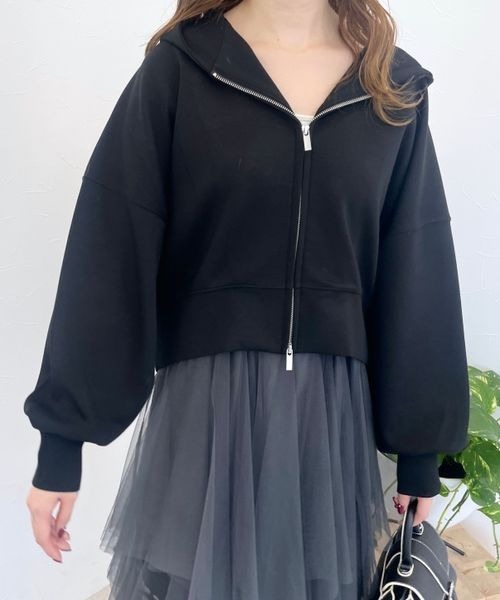 mysty woman（ミスティウーマン）の「ダブルZIPフーディ　101955（パーカー・レディース・ブラック/ライトピンク/オフホワイト/グリーン・FREE）」の11枚目の写真