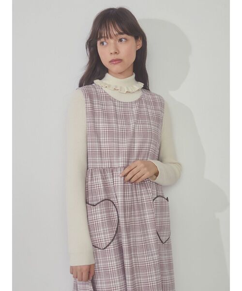 merry jenny(メリージェニー)の「frillリブタートルニット(ニット/セーター・レディース・ブルー/アイボリー・FREE)」の10枚目の写真