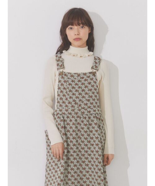 merry jenny(メリージェニー)の「frillリブタートルニット(ニット/セーター・レディース・ブルー/アイボリー・FREE)」の12枚目の写真