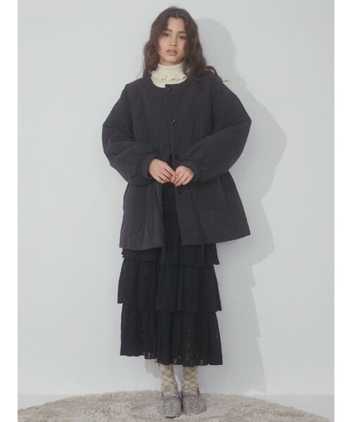 merry jenny(メリージェニー)の「frillリブタートルニット(ニット/セーター・レディース・ブルー/アイボリー・FREE)」の16枚目の写真