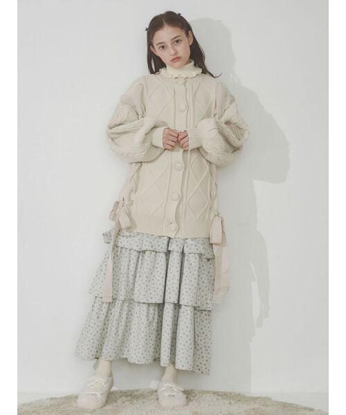 merry jenny(メリージェニー)の「frillリブタートルニット(ニット/セーター・レディース・ブルー/アイボリー・FREE)」の18枚目の写真