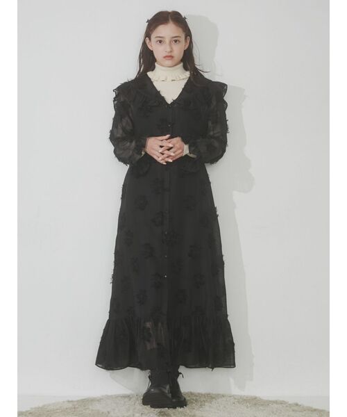 merry jenny(メリージェニー)の「frillリブタートルニット(ニット/セーター・レディース・ブルー/アイボリー・FREE)」の20枚目の写真