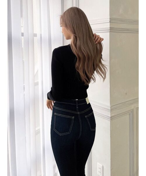 GYDA（ジェイダ）の「POLO ニットトップス（ニット/セーター・レディース・ブラック/オフホワイト/その他1・FREE）」の22枚目の写真