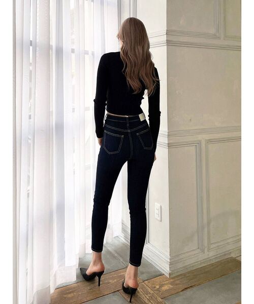 GYDA（ジェイダ）の「POLO ニットトップス（ニット/セーター・レディース・ブラック/オフホワイト/その他1・FREE）」の9枚目の写真