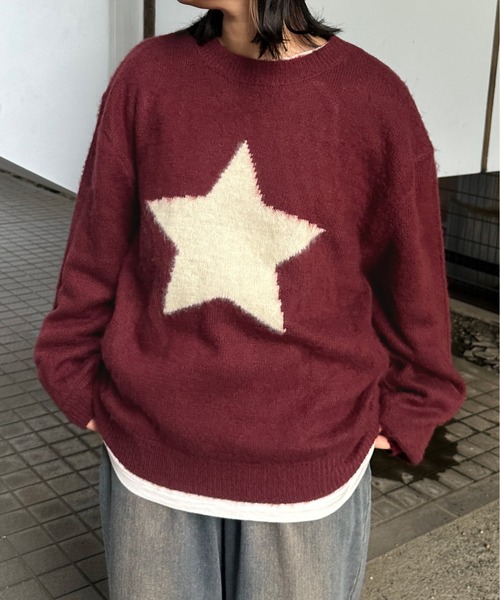 kutir（クティール）の「起毛アソートニットプルオーバー（ニット/セーター・レディース・ネイビー/ブルー/レッド/ボルドー/アイボリー/その他・FREE）」の5枚目の写真