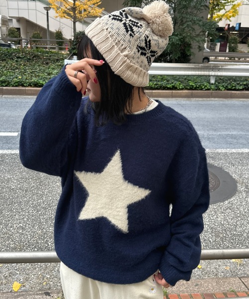 kutir（クティール）の「起毛アソートニットプルオーバー（ニット/セーター・レディース・ネイビー/ブルー/レッド/ボルドー/アイボリー/その他・FREE）」の10枚目の写真