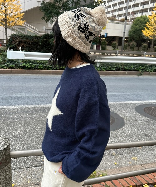 kutir（クティール）の「起毛アソートニットプルオーバー（ニット/セーター・レディース・ネイビー/ブルー/レッド/ボルドー/アイボリー/その他・FREE）」の11枚目の写真