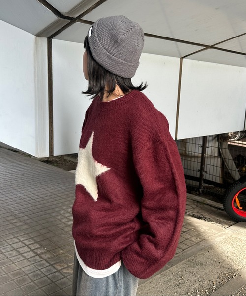 kutir（クティール）の「起毛アソートニットプルオーバー（ニット/セーター・レディース・ネイビー/ブルー/レッド/ボルドー/アイボリー/その他・FREE）」の18枚目の写真