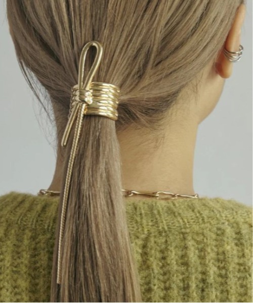 GOLDY(ゴールディ)の「【GOLDY】メタル ノット ヘアカフ / 6221104(ヘアゴム・レディース・ゴールド系その他2/シルバー系その他/シルバー/ゴールド・FREE)」の3枚目の写真