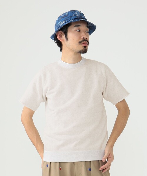 BEAMS PLUS(ビームスプラス)の「BEAMS PLUS / カットオフ ショートスリーブ スウェットシャツ(スウェット・メンズ・オートミール/サックスブルー/ベージュ/ヘザーグレー/グリーン/ネイビー・XL/L/M/S)」の16枚目の写真