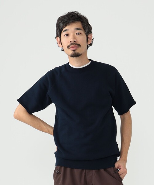 BEAMS PLUS(ビームスプラス)の「BEAMS PLUS / カットオフ ショートスリーブ スウェットシャツ(スウェット・メンズ・オートミール/サックスブルー/ベージュ/ヘザーグレー/グリーン/ネイビー・XL/L/M/S)」の22枚目の写真