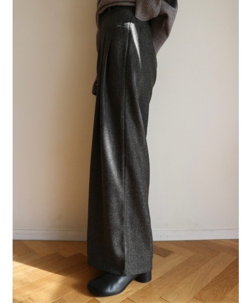 TRUNC(トランクエイティーエイト)の「Tweed Tuck Wide Pants(その他パンツ・レディース・グレー/ブラック・FREE)」の6枚目の写真