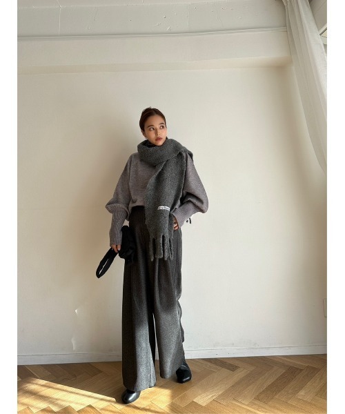 TRUNC(トランクエイティーエイト)の「Tweed Tuck Wide Pants(その他パンツ・レディース・グレー/ブラック・FREE)」の11枚目の写真
