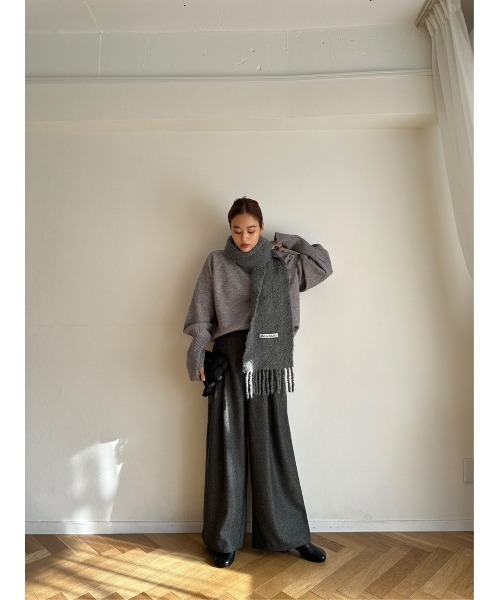 TRUNC(トランクエイティーエイト)の「Tweed Tuck Wide Pants(その他パンツ・レディース・グレー/ブラック・FREE)」の12枚目の写真