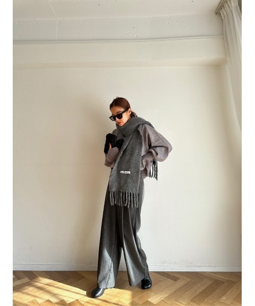 TRUNC(トランクエイティーエイト)の「Tweed Tuck Wide Pants(その他パンツ・レディース・グレー/ブラック・FREE)」の14枚目の写真