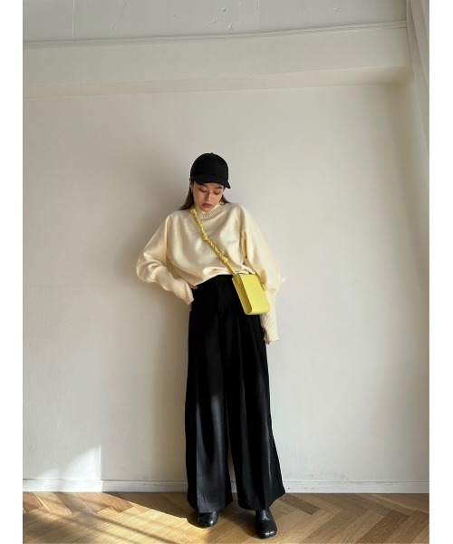 TRUNC(トランクエイティーエイト)の「Tweed Tuck Wide Pants(その他パンツ・レディース・グレー/ブラック・FREE)」の15枚目の写真