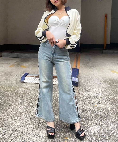 SPIRALGIRL（スパイラルガール）の「パット付きリブベアトップ（チューブトップ・レディース・ブラック/グレー/ホワイト・FREE）」の6枚目の写真