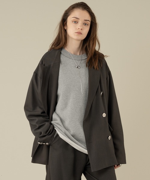 selle glant（セレグランテ）の「INSIDEOUT PULLOVER SWEATSHIRT/インサイドアウトプルオーバースウェット（スウェット・メンズ・ブラック/杢グレー/ブラック系/レッド・MEDIUM/LARGE/SMALL）」の9枚目の写真