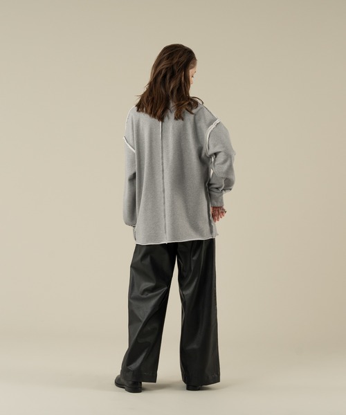 selle glant（セレグランテ）の「INSIDEOUT PULLOVER SWEATSHIRT/インサイドアウトプルオーバースウェット（スウェット・メンズ・ブラック/杢グレー/ブラック系/レッド・MEDIUM/LARGE/SMALL）」の8枚目の写真