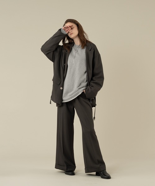 selle glant（セレグランテ）の「INSIDEOUT PULLOVER SWEATSHIRT/インサイドアウトプルオーバースウェット（スウェット・メンズ・ブラック/杢グレー/ブラック系/レッド・MEDIUM/LARGE/SMALL）」の10枚目の写真