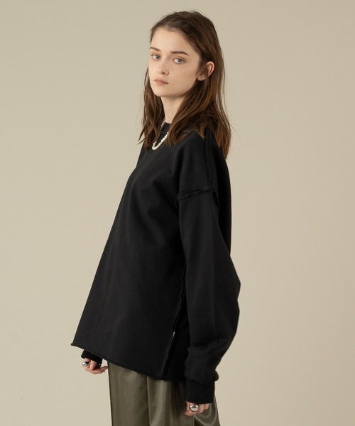 selle glant（セレグランテ）の「INSIDEOUT PULLOVER SWEATSHIRT/インサイドアウトプルオーバースウェット（スウェット・メンズ・ブラック/杢グレー/ブラック系/レッド・MEDIUM/LARGE/SMALL）」の13枚目の写真