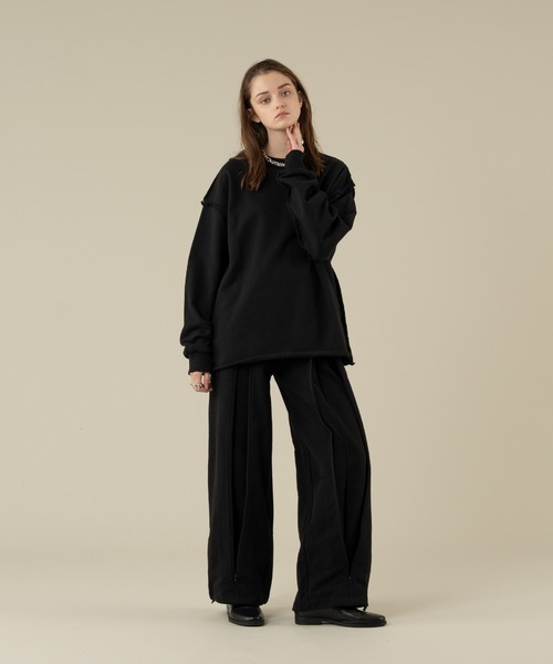 selle glant（セレグランテ）の「INSIDEOUT PULLOVER SWEATSHIRT/インサイドアウトプルオーバースウェット（スウェット・メンズ・ブラック/杢グレー/ブラック系/レッド・MEDIUM/LARGE/SMALL）」の17枚目の写真