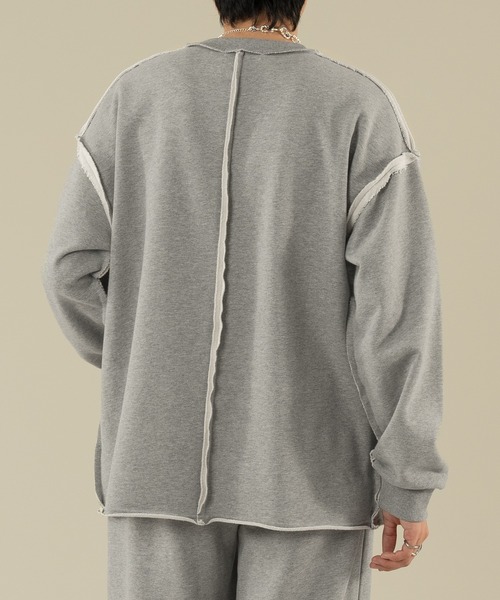 selle glant（セレグランテ）の「INSIDEOUT PULLOVER SWEATSHIRT/インサイドアウトプルオーバースウェット（スウェット・メンズ・ブラック/杢グレー/ブラック系/レッド・MEDIUM/LARGE/SMALL）」の18枚目の写真