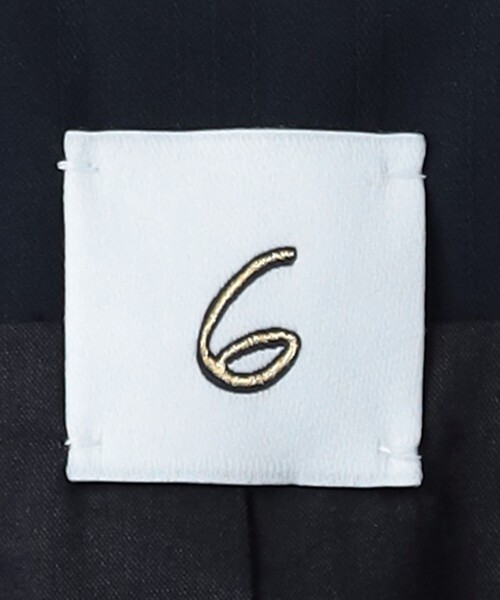6（ロク）の「＜6(ROKU)＞ショート ジャケット NAVY（ノーカラー