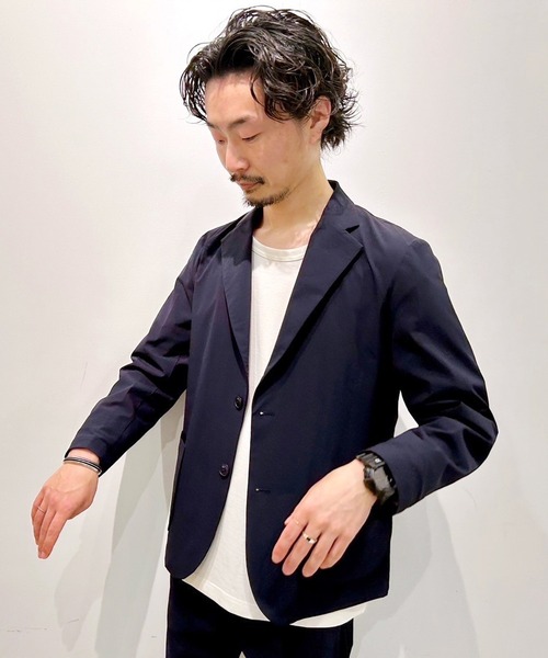 Grand PARK（グランドパーク）の「ナイロンリップストレッチテーラードジャケット（テーラードジャケット・メンズ・カーキ/ネイビー/ブラック・MEDIUM/SMALL/LARGE）」の11枚目の写真