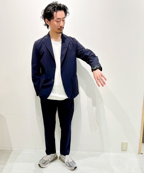 Grand PARK（グランドパーク）の「ナイロンリップストレッチテーラードジャケット（テーラードジャケット・メンズ・カーキ/ネイビー/ブラック・MEDIUM/SMALL/LARGE）」の13枚目の写真