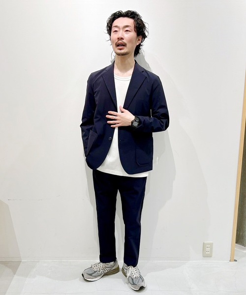 Grand PARK（グランドパーク）の「ナイロンリップストレッチテーラードジャケット（テーラードジャケット・メンズ・カーキ/ネイビー/ブラック・MEDIUM/SMALL/LARGE）」の14枚目の写真