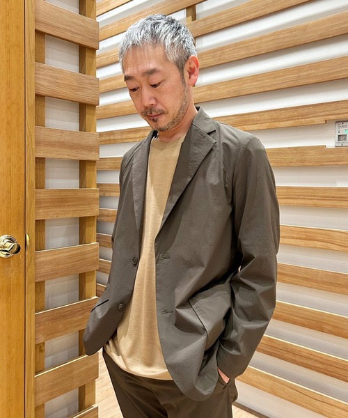 Grand PARK（グランドパーク）の「ナイロンリップストレッチテーラードジャケット（テーラードジャケット・メンズ・カーキ/ネイビー/ブラック・MEDIUM/SMALL/LARGE）」の15枚目の写真