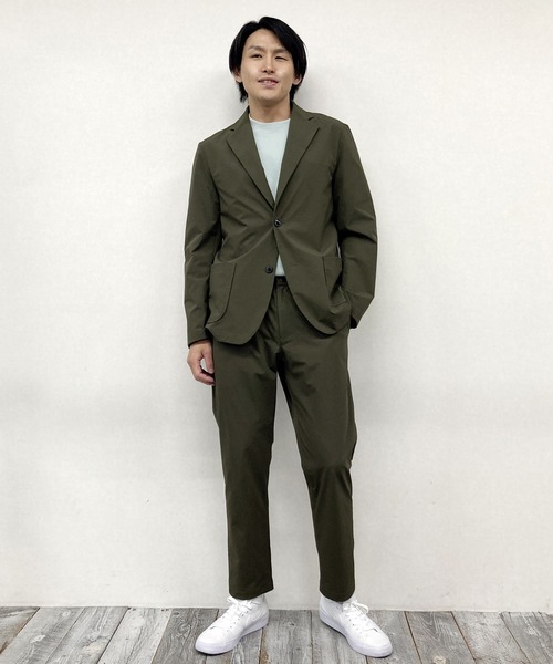 Grand PARK（グランドパーク）の「ナイロンリップストレッチテーラードジャケット（テーラードジャケット・メンズ・カーキ/ネイビー/ブラック・MEDIUM/SMALL/LARGE）」の17枚目の写真