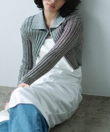 CODE A（コードエー）の「lame knit cardigan（カーディガン/ボレロ）」