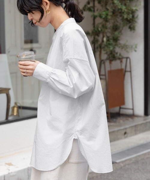 FORK&SPOON（フォークアンドスプーン）の「FORK&SPOON　ファインブロードギャザースリーブシャツ（シャツ/ブラウス・レディース・チェック/ストライプ・1）」の3枚目の写真