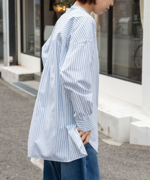 FORK&SPOON（フォークアンドスプーン）の「FORK&SPOON　ファインブロードギャザースリーブシャツ（シャツ/ブラウス・レディース・チェック/ストライプ・1）」の7枚目の写真